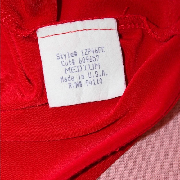 VTG 90s/y2k Red Pleated Bust Stretchy Baby Top - M - Picture 7 of 9